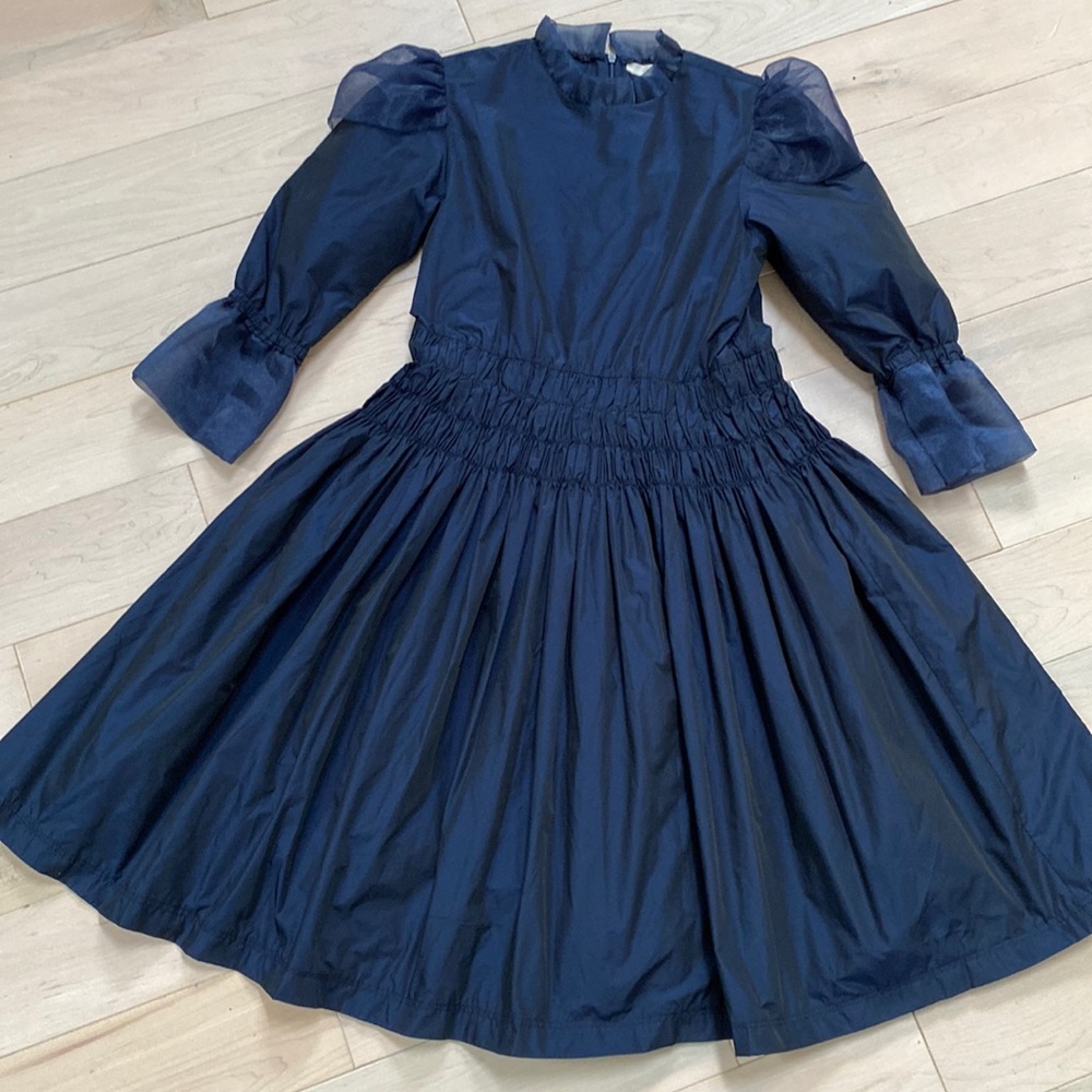 Carlucci kids girls puff sleeve ruffle trim party dress